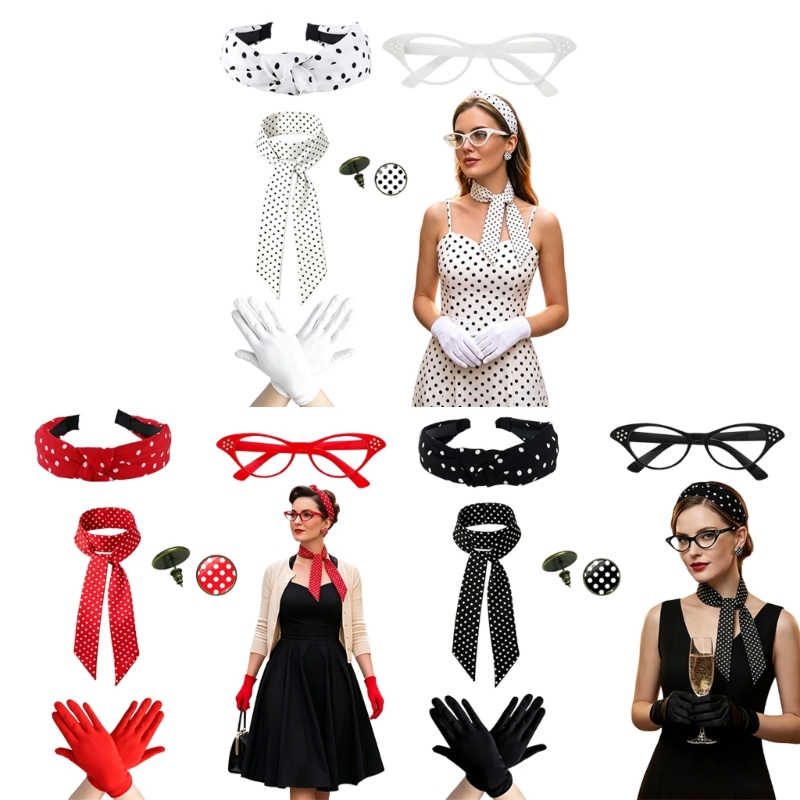 Women'S Accessories In The 1950S - 5-częściowy zestaw kostiumów damskich z lat