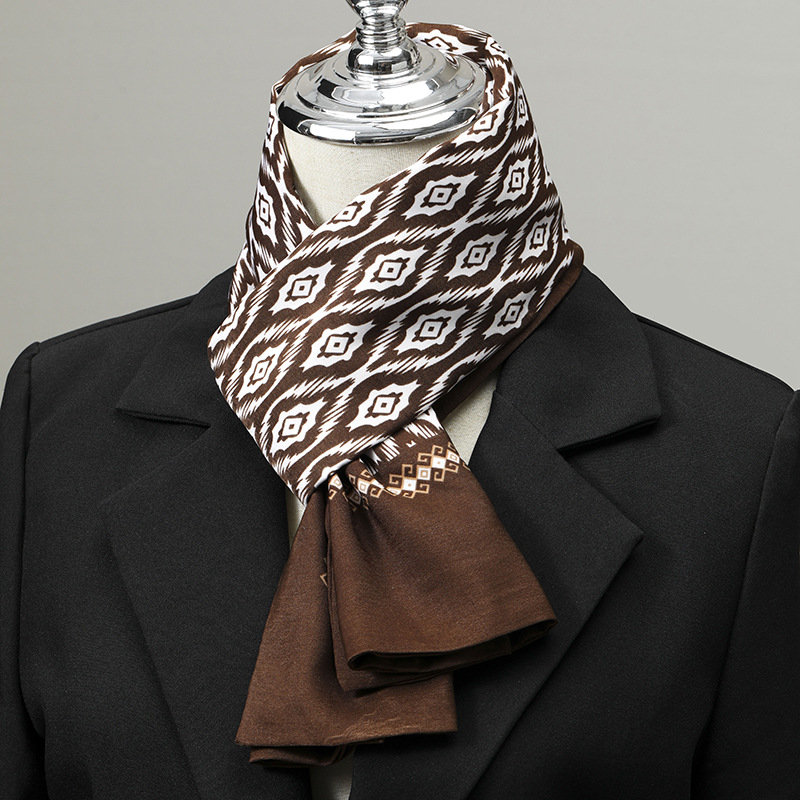 Męski szalik imitujący jedwab, – Silk Scarf Square recenzja i cena