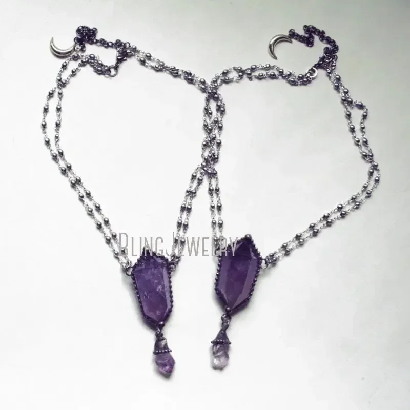 10 szt. Naszyjnik z ametystu,  – Women'S Emo Accessories recenzja i cena